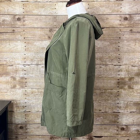 Love Tree  Size Large Green Windbreaker Jacket - Picture 5 of 7